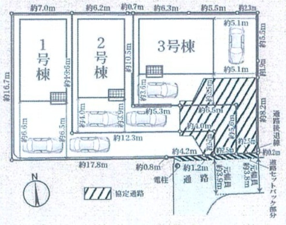 羽曳野市島泉　第7期　新築一戸建ての区画図|全3区画