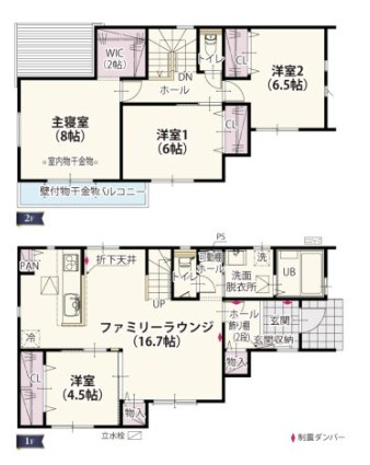 【間取り】 | クライン深谷市上野台 第63期　新築住宅 | ≪2号棟≫