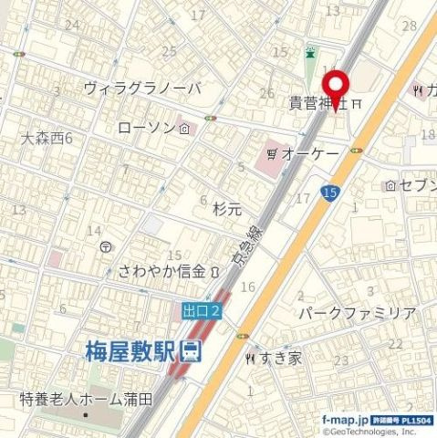 ハーモニーレジデンス大森ウエストの地図