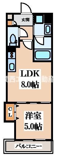 【間取り】 | セレニティ小若江A棟