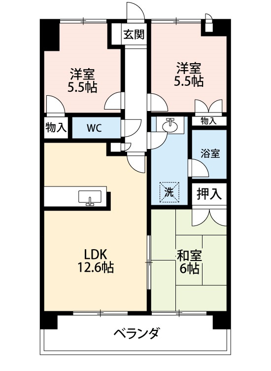 サンコートTOYOTA　　刈谷市近郊の賃貸ならクラスホーム刈谷店の間取り