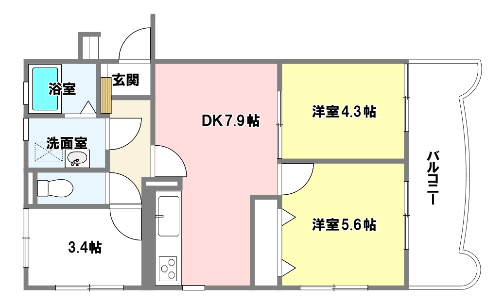 パールハイツ川越パートIIの間取り