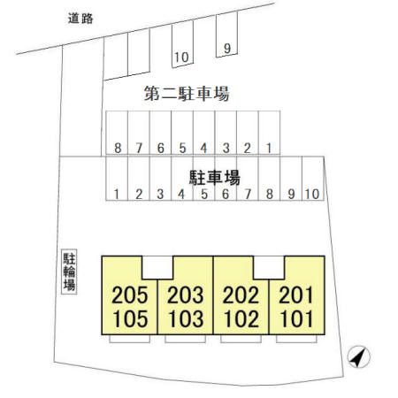 サンハイツ中島の区画図