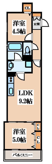 【間取り】 | セレニティ小若江A棟