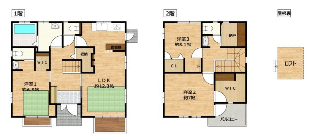 売中古戸建　富士宮市阿幸地町の間取り