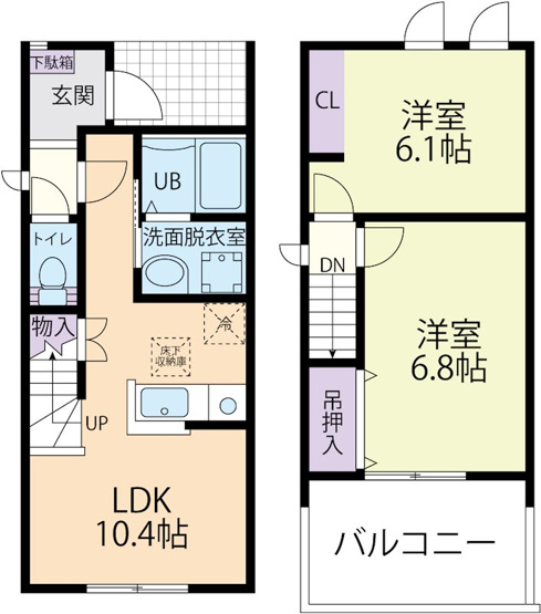 【間取り】 | メゾン・ド・ウエスト（maison・de・west）Ａ