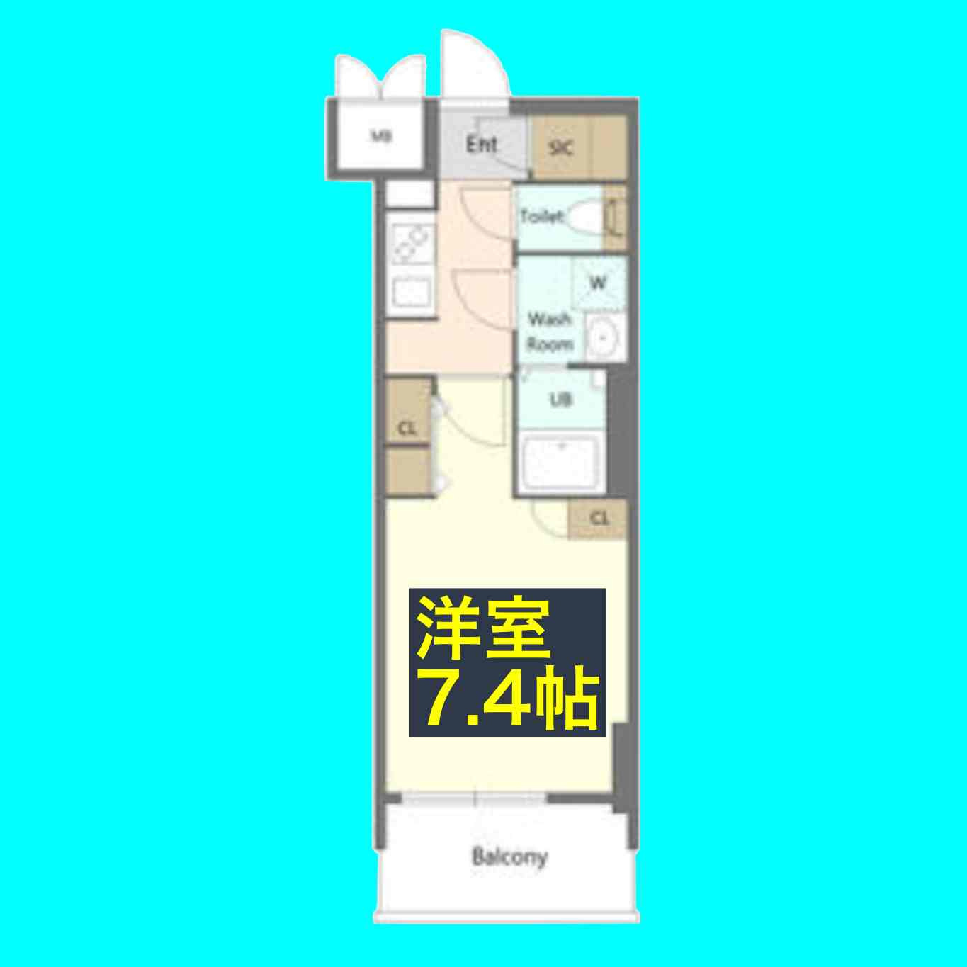 S-RESIDENCE高岳駅前awake(アウェイク)の間取り