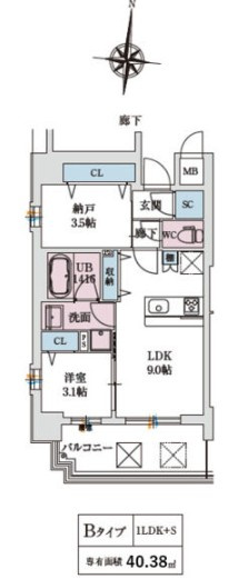 スプランディッド新大阪VIIIの間取り