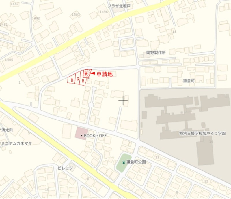 グランソフィア鎌倉町Aの地図