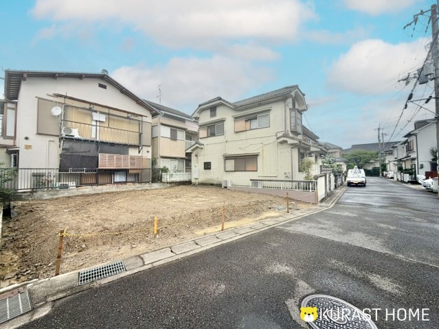 京都市西京区樫原五反田　建築条件なし土地の前面道路含む現地写真