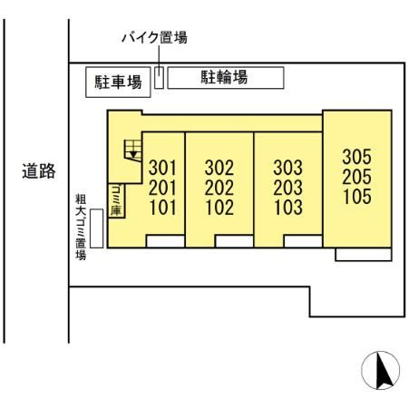 セジュール西台２の区画図