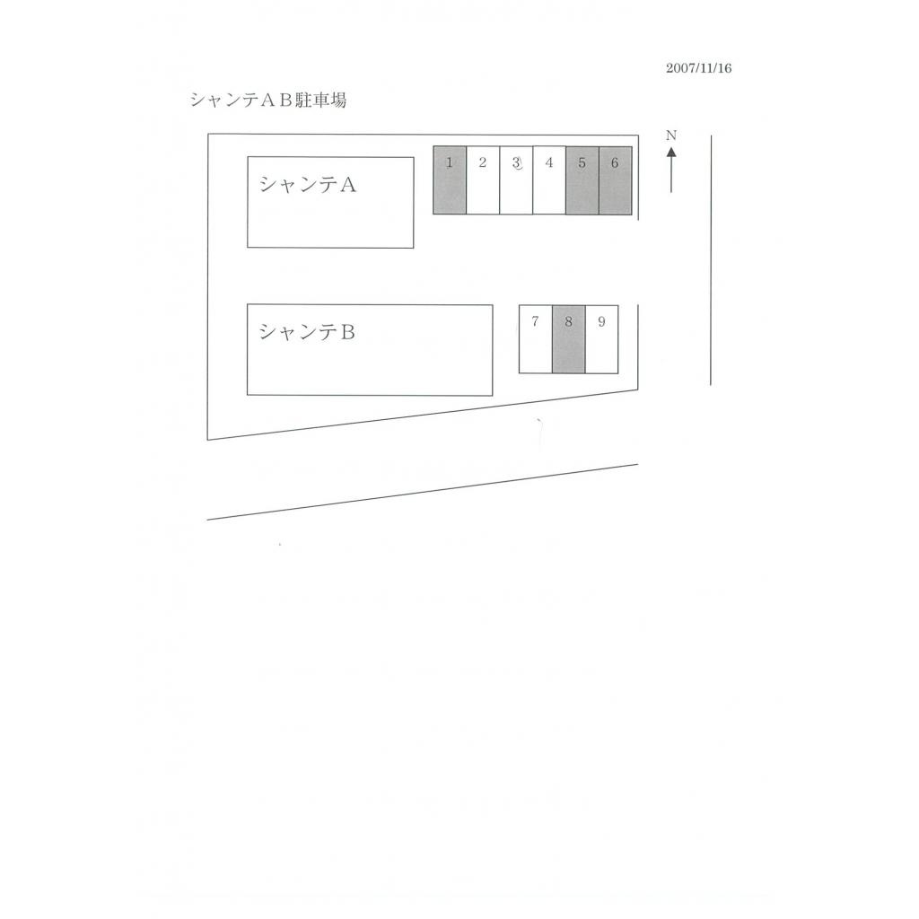 シャンテAの区画図