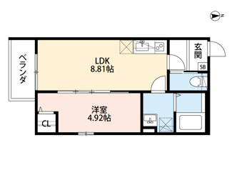 【間取り】 | シャンティ北長尾