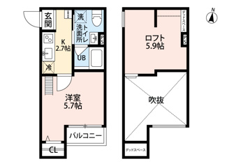 【間取り】 | メゾンブラン北野田