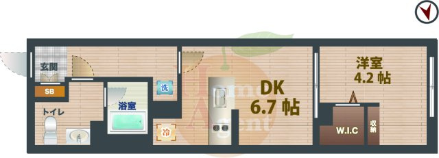 【間取り】 | アトリオフラッツ中野 | 1DKのお部屋です。