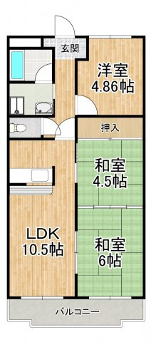 【間取り】 | ヴィレヂ泉ヶ丘
