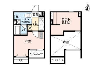【間取り】 | メゾンブラン北野田