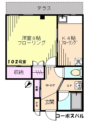 コーポスバル の間取り