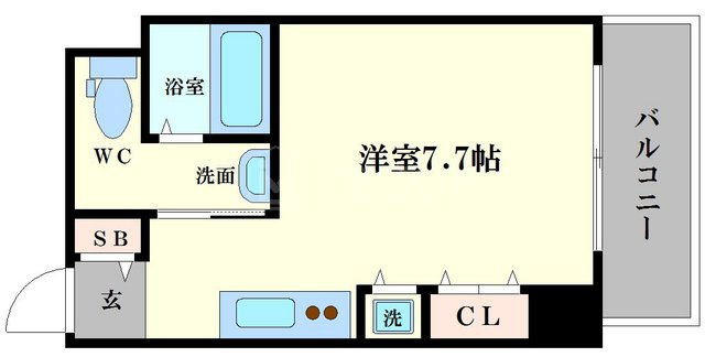 コーラルポワント難波ＷＥＳＴの間取り