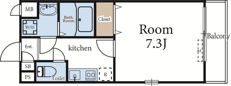 アンプルールフェール十条の間取り|間取りです。