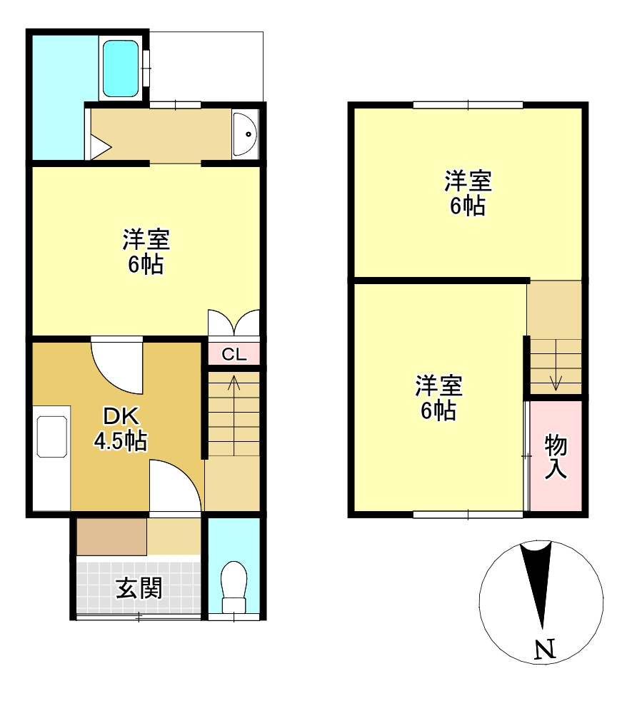 大津市黒津１丁目の間取り