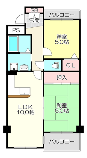 【間取り】 | リアライズ荒本（旧ラピュタクモン）