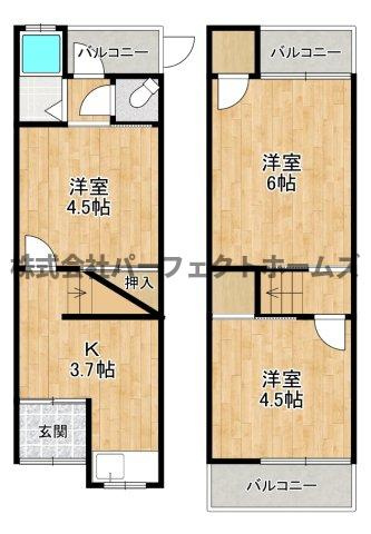 池田2丁目テラスハウス　賃貸の間取り