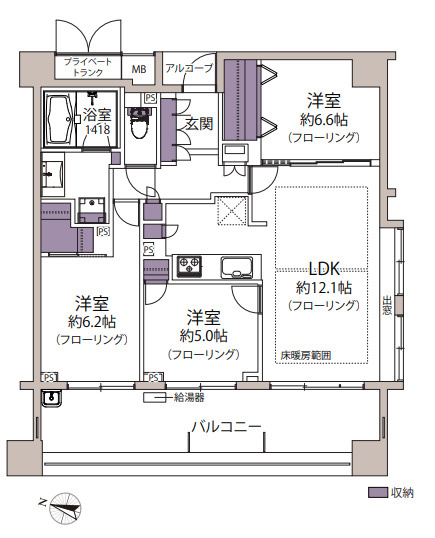 パークスクエア武蔵小杉の間取り