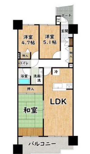 ネオハイツ姫路アメティ２２８の間取り