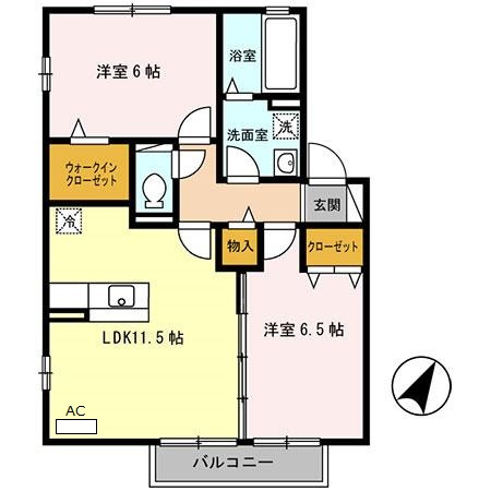 フォレストヒルズⅡ棟の間取り