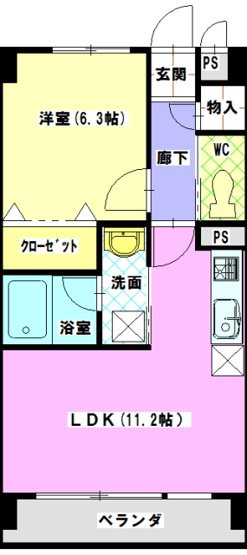 【間取り】 | レージュ桜山