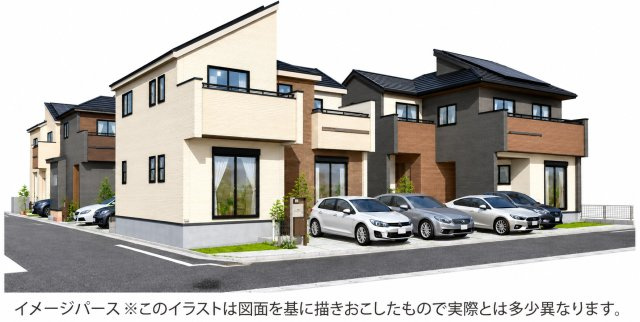 川越市郭町2丁目 １号棟の外観パース