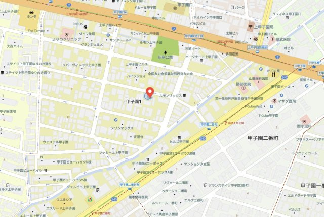 西宮市上甲子園1丁目　中古戸建の地図