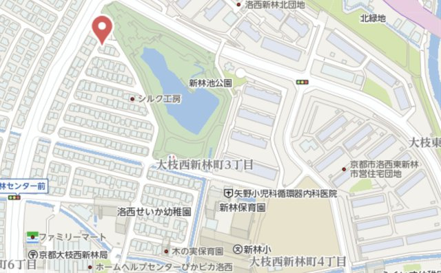 京都市西京区大枝西新林町3丁目　建築条件なし土地の地図