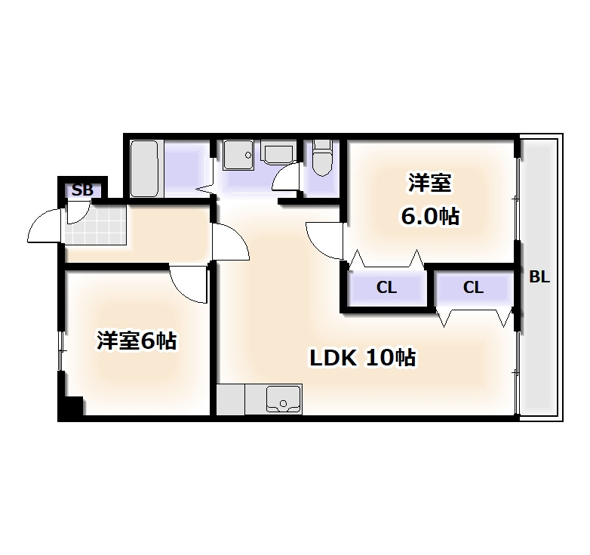【間取り】 | パークハイム住之江