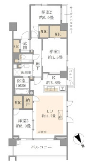 【間取り】 | ガーデンヒルズ四ツ谷迎賓の森