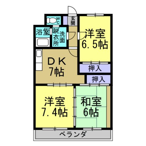 プライマリー三大の間取り