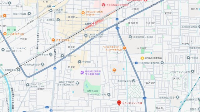 グランドメゾン八幡の地図