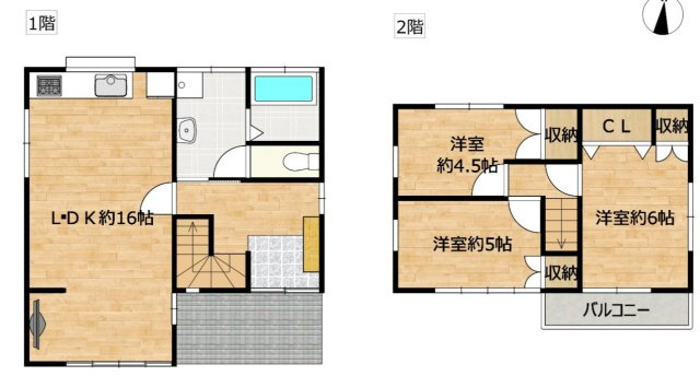 売中古戸建　富士宮市外神の間取り