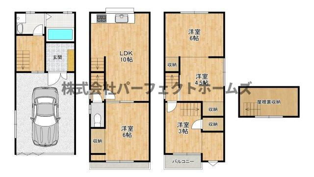 石津南町戸建　賃貸の間取り