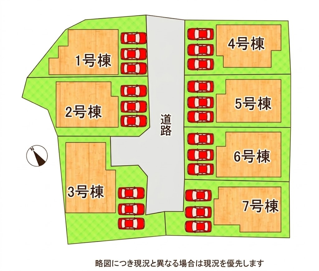 全7区画　2号棟　パントリー付　WIC付　二見町福里　新築戸建のその他