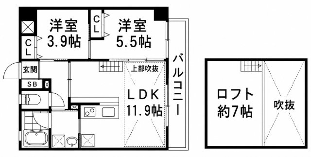 GRAND LATTICE KAWARAMACHI SHICHIJOの間取り