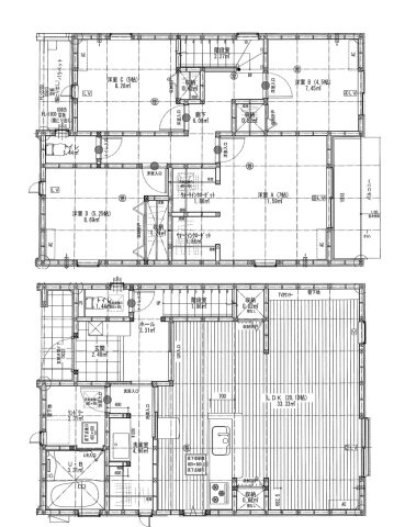 全7区画　5号棟　LDK20帖超　4LDK　二見町福里　新築戸建の間取り