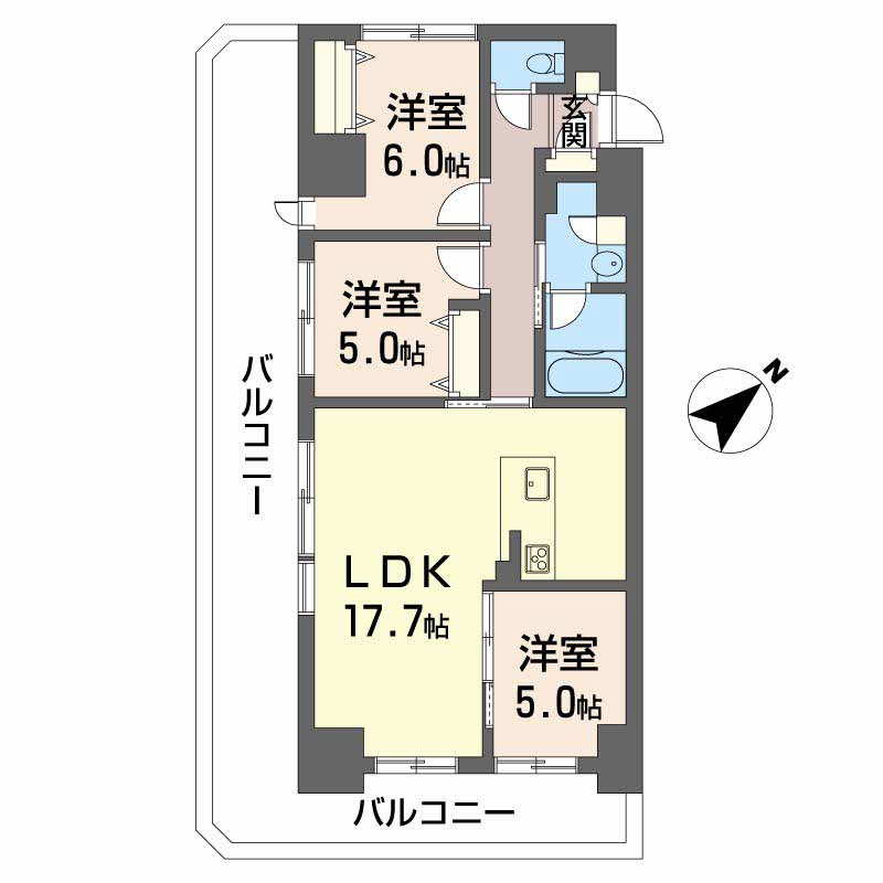 シャーメゾンステージ呉中央の間取り