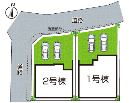 ◆堺市西区原田　第1期　新築一戸建ての区画図|全2区画