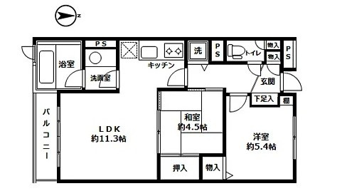 朝日フレール湯河原白沼田の間取り