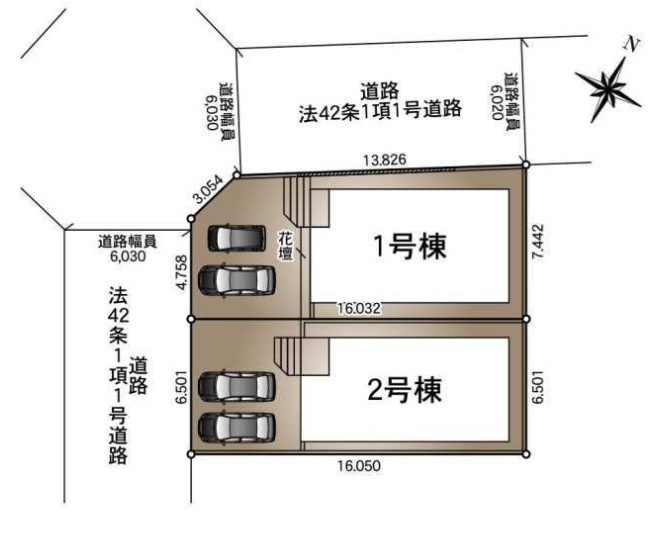 四街道市みそら3丁目第13の区画図