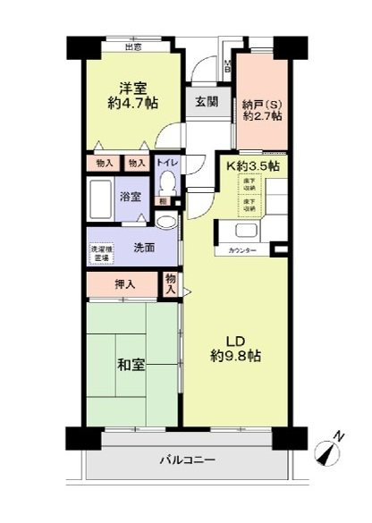 ガーデンコート清瀬２号棟の間取り