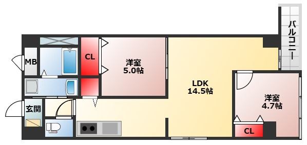 【間取り】 | フリーディオ堺BLD