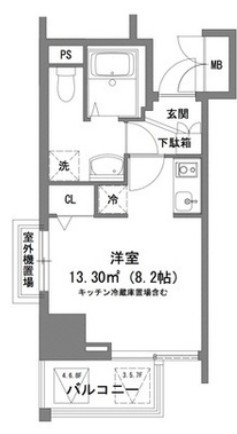 松戸市日暮２丁目の賃貸マンションの間取り